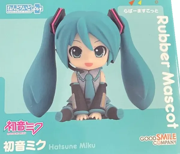 HATSUNE MIKU PIAPRO CHARACTERS RUBBER MASCOT NENDOROID PLUS MINI FIGURE HATSUNE MIKU 8 CM